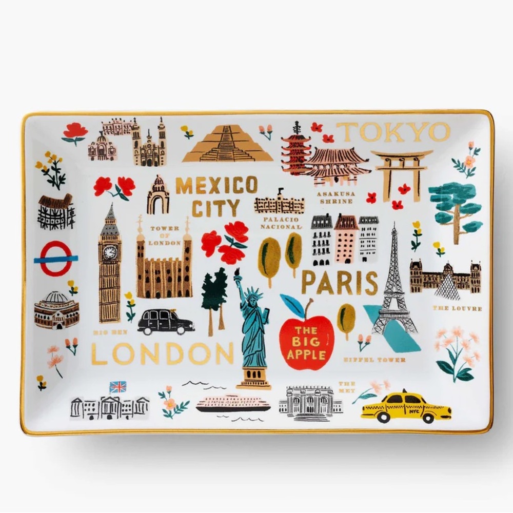 Rifle Paper Co. - Porcelain Catchall Tray - Bon Voyage - Picture 3 of 5